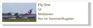 Fly One		 5F Moldavien Nur im Sommerflugplan