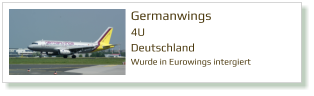 Germanwings 4U Deutschland Wurde in Eurowings intergiert