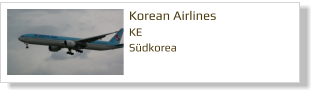 Korean Airlines KE Südkorea