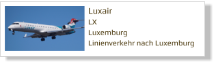 Luxair LX Luxemburg Linienverkehr nach Luxemburg